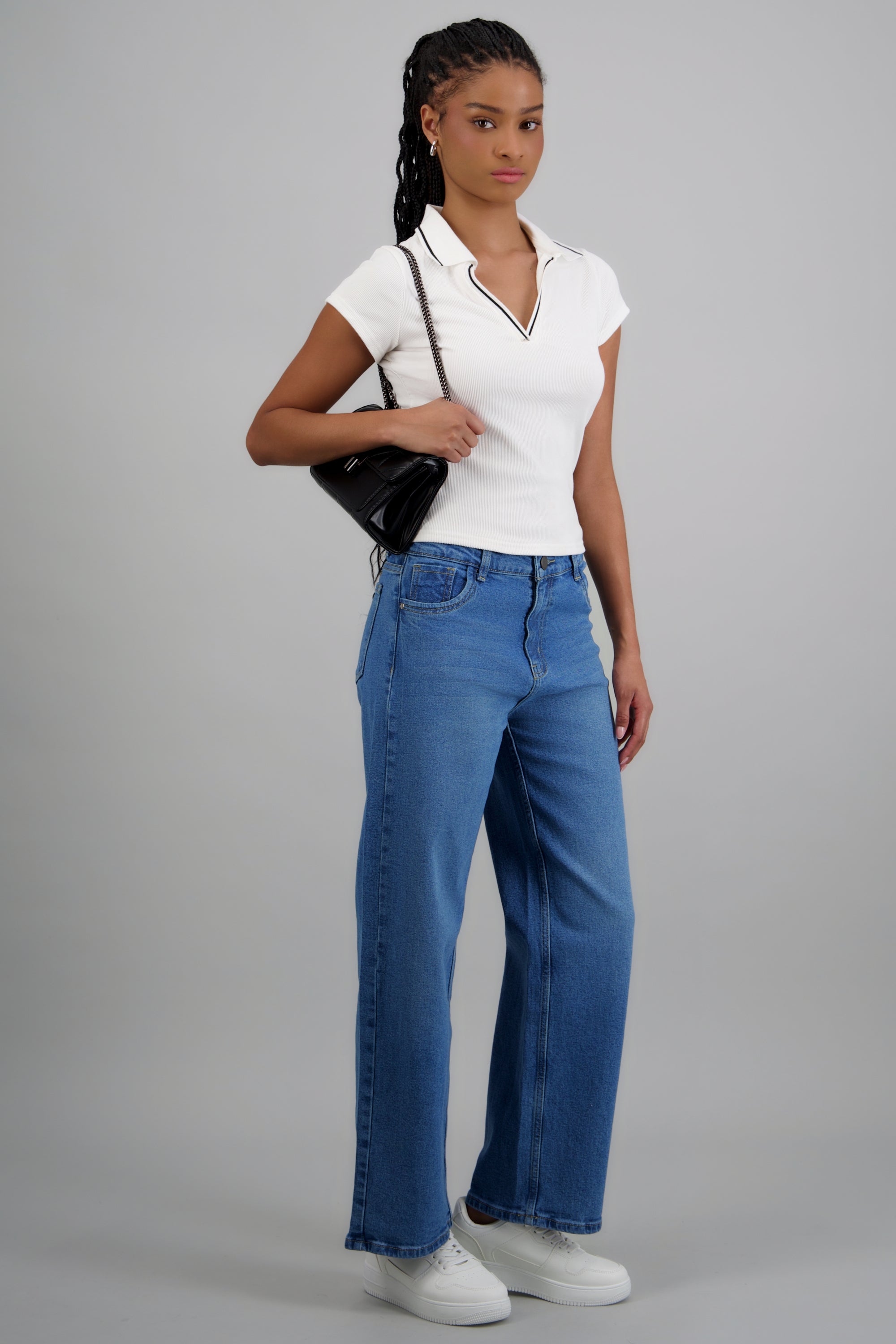 Jeans barrel regular waist MEDIUM WASH