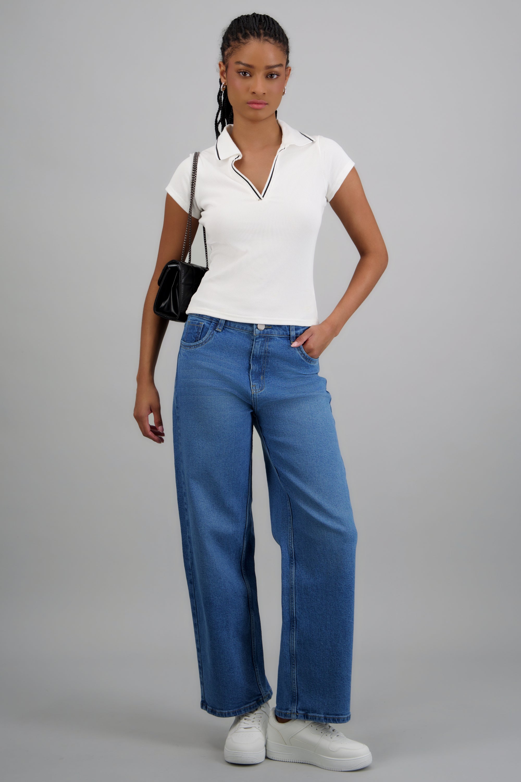 Jeans barrel regular waist MEDIUM WASH