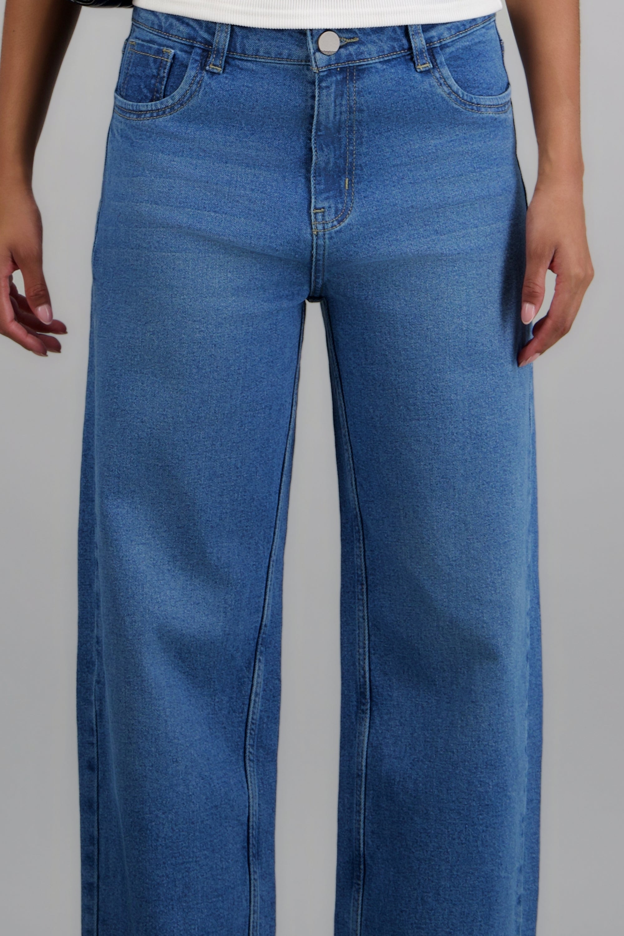 Jeans barrel regular waist MEDIUM WASH