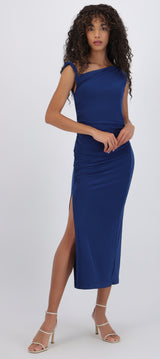 Vestido drapeado detalle tirante