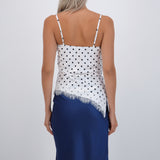 Blusa tirantes estampados polka dots satin