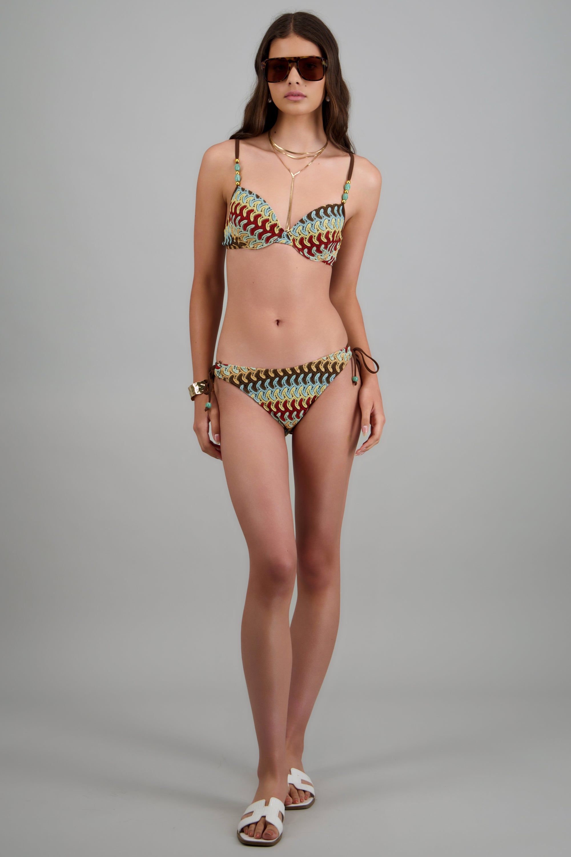 Bikini copas tipo crochet MULTICOLOR OTOÑAL
