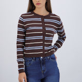 Cardigan ligero detalle rayas