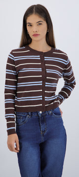 Cardigan ligero detalle rayas