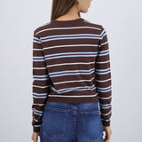 Cardigan ligero detalle rayas