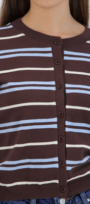 Cardigan ligero detalle rayas