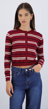 Cardigan ligero detalle rayas