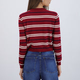 Cardigan ligero detalle rayas