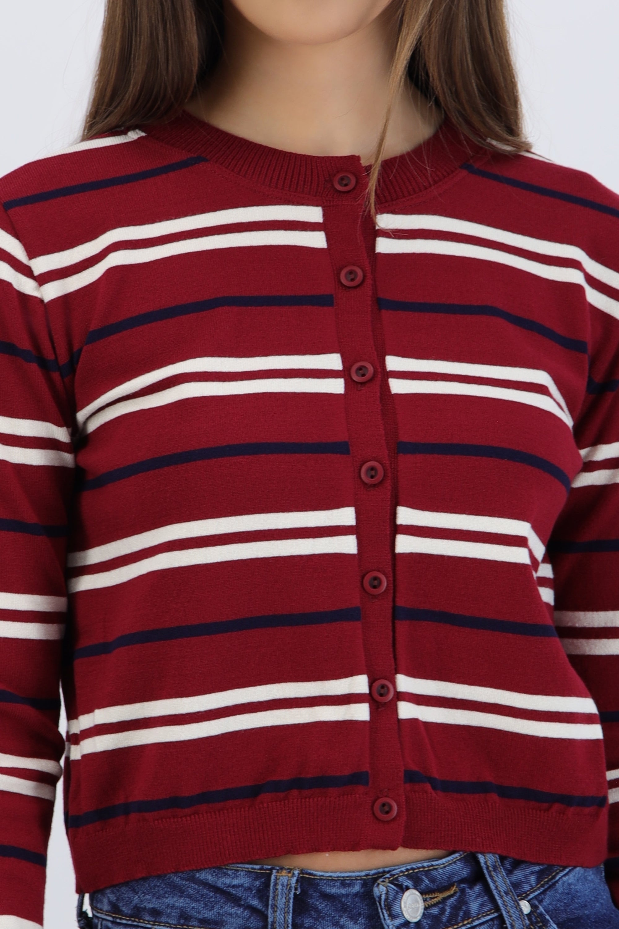 Cardigan ligero detalle rayas