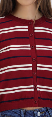 Cardigan ligero detalle rayas