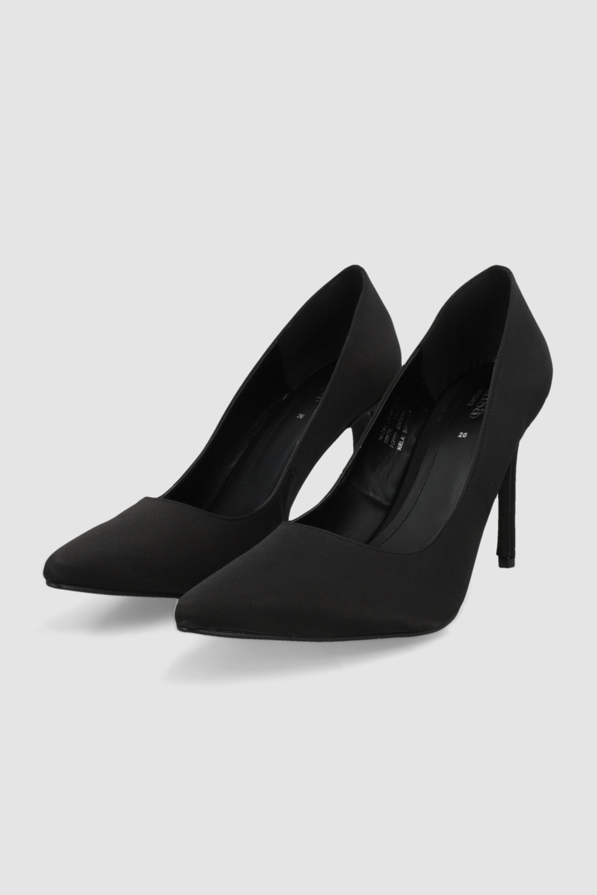 Tacon puntal liso alto textil NEGRO