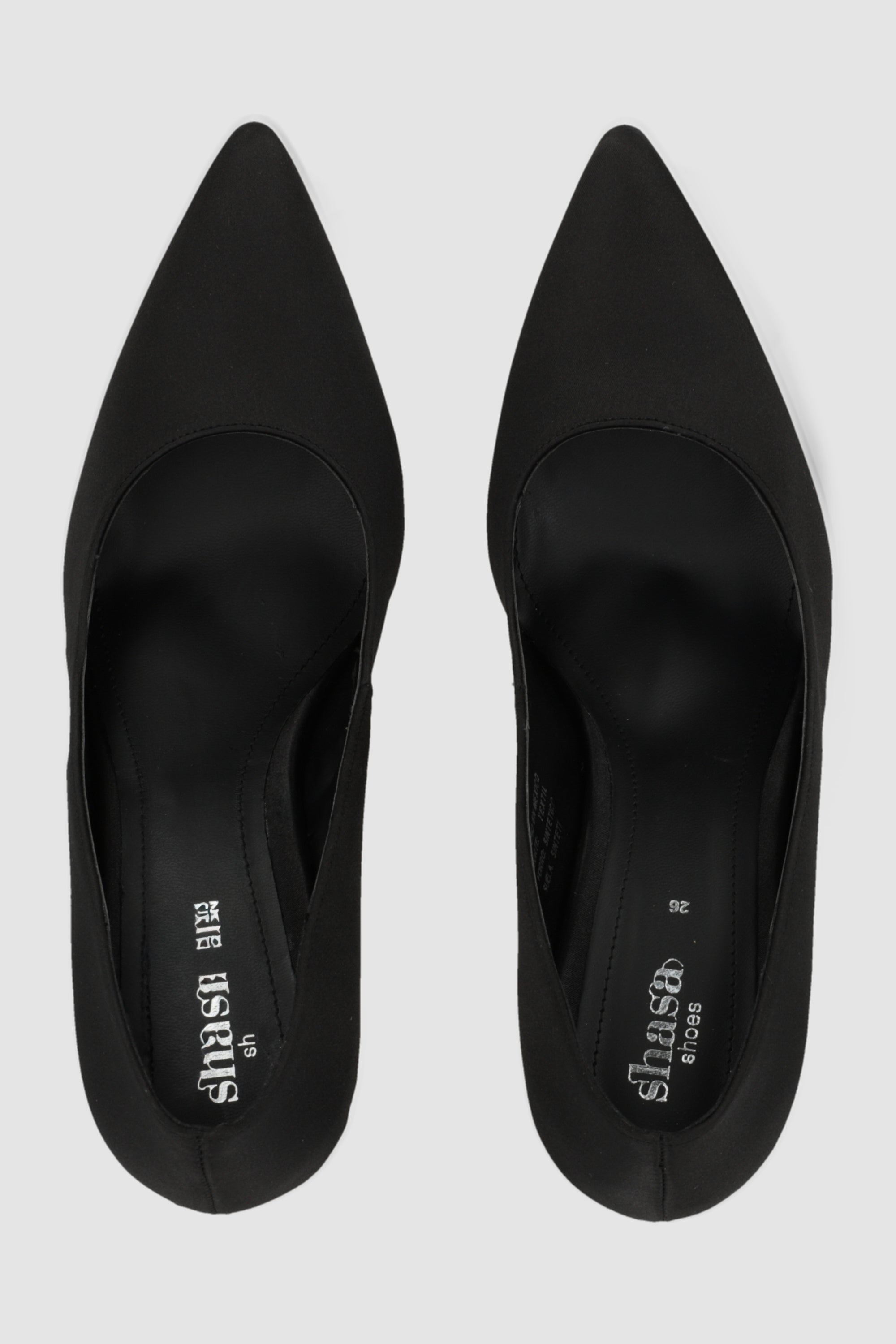 Tacon puntal liso alto textil NEGRO