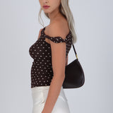 Top detalle tirante polka dots