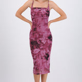 Vestido estampado con brillos