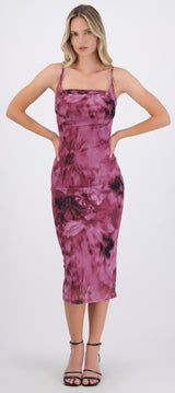 Vestido estampado con brillos