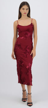 Vestido tirantes flores 3d