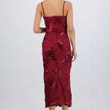 Vestido tirantes flores 3d