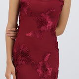 Vestido tirantes flores 3d