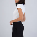 Bodysuit cuello polo contraste