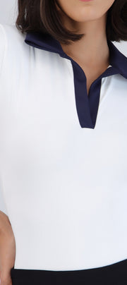 Bodysuit cuello polo contraste