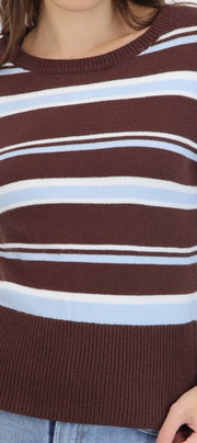 Suéter rayas cuello barco