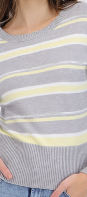Suéter rayas cuello barco