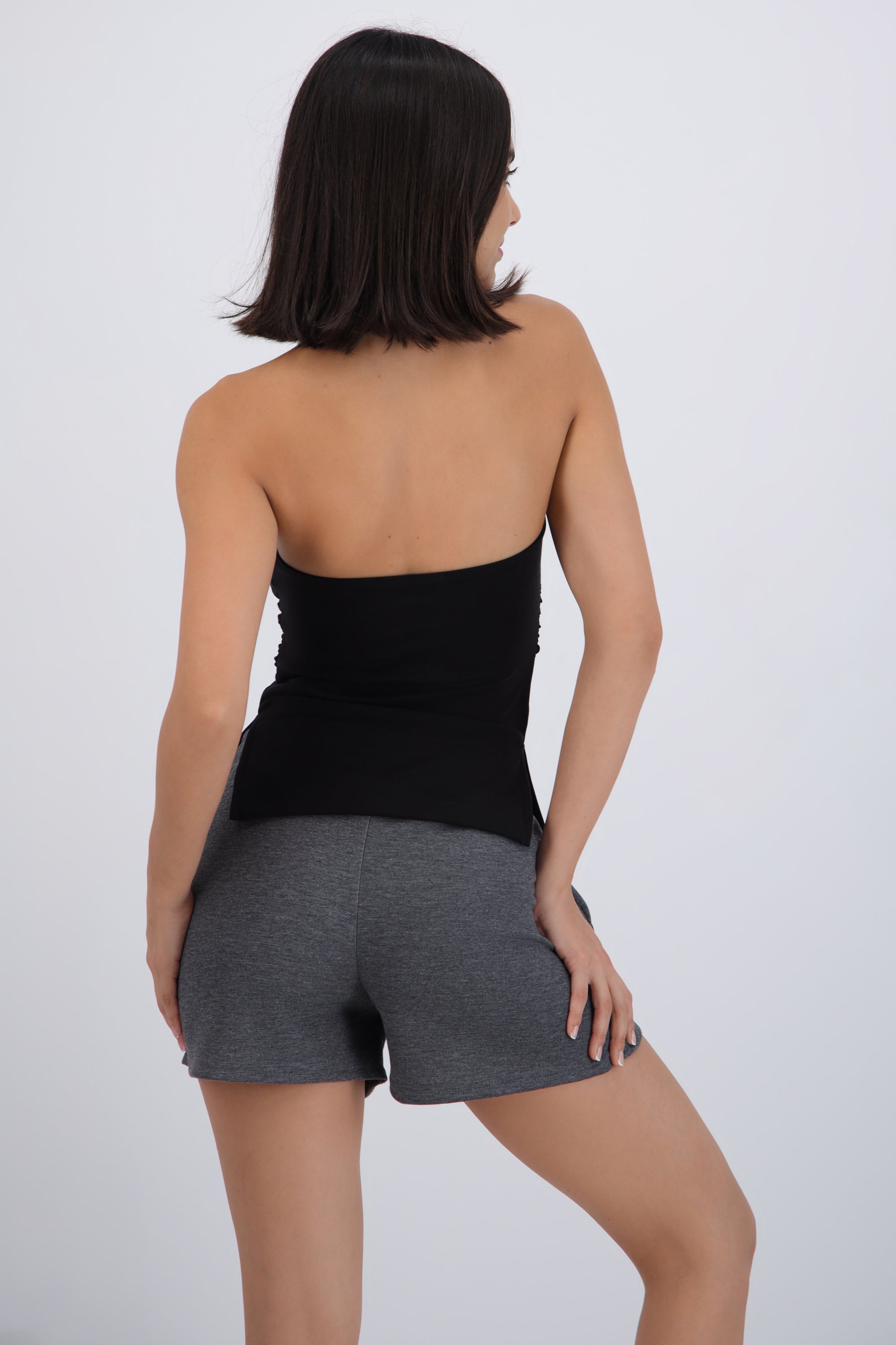 Top tubo modal NEGRO