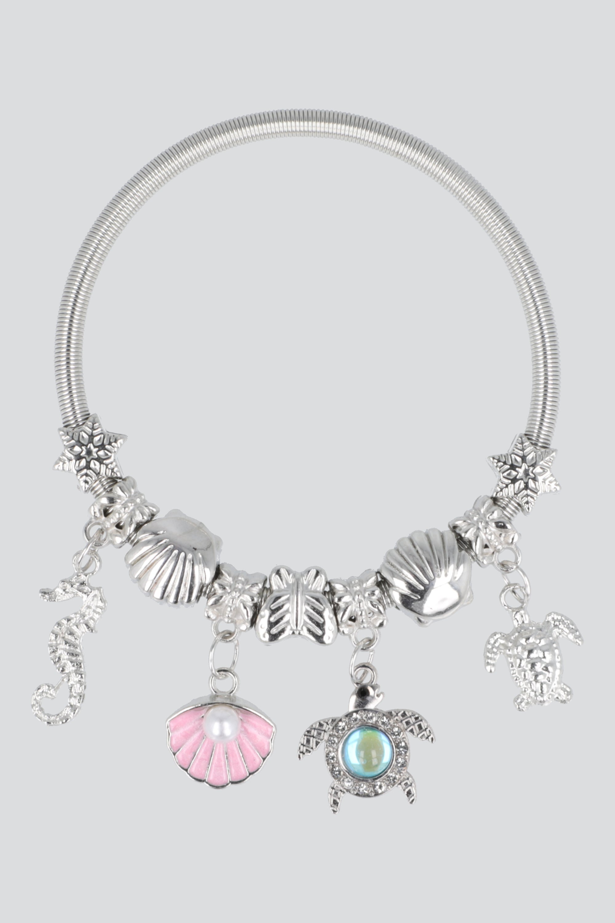 Pulsera charms mar PLATA