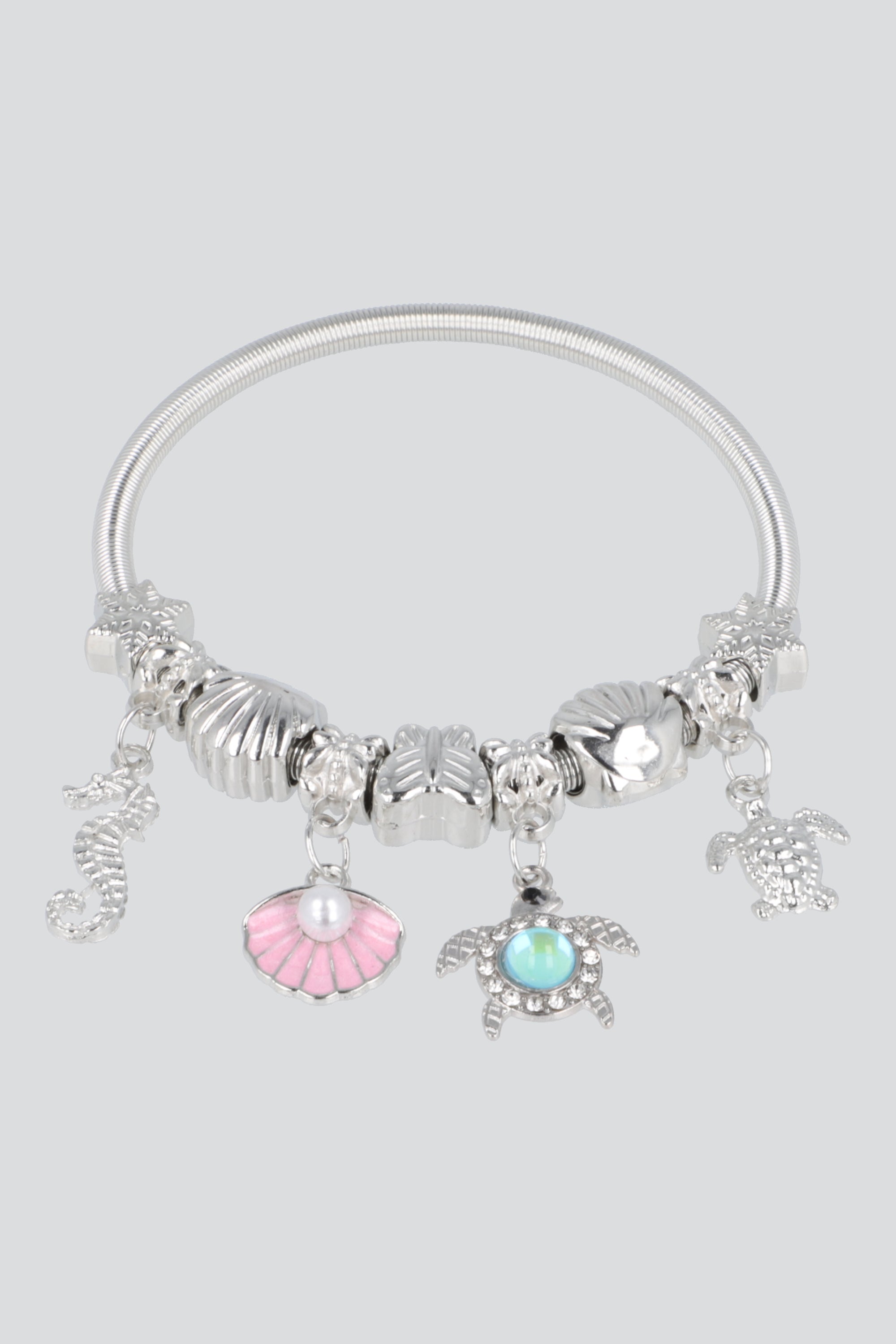 Pulsera charms mar PLATA