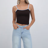 Top seamless tirantes contraste