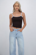 Top seamless tirantes contraste