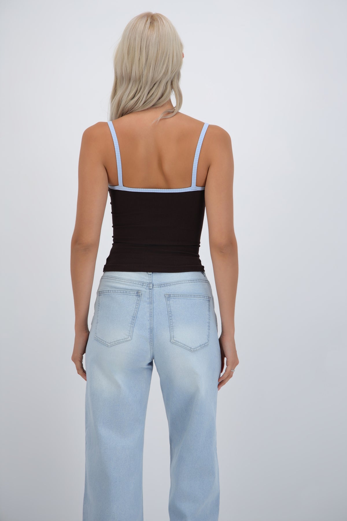 Top seamless tirantes contraste CAFE COMBO
