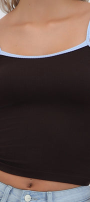 Top seamless tirantes contraste