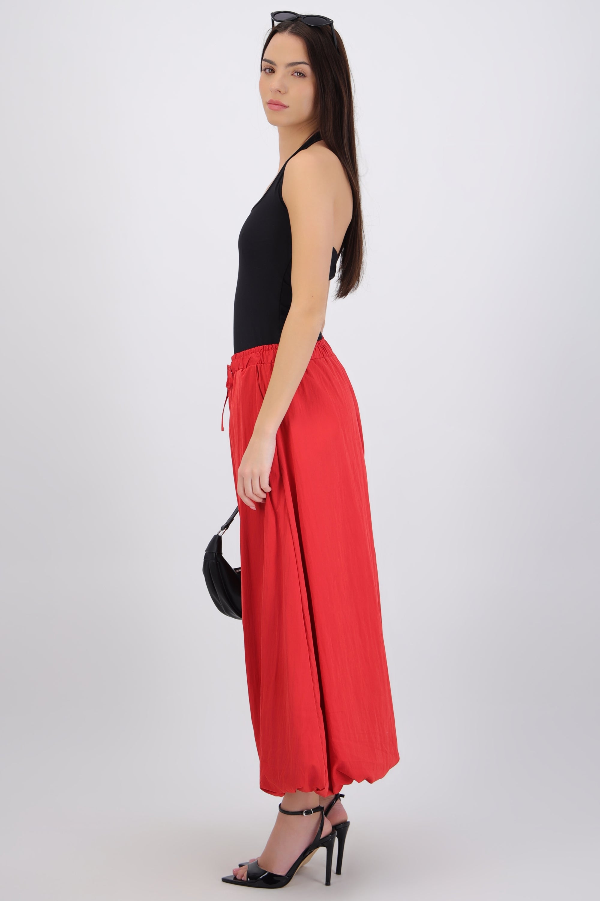 Pantalones globo detalle pretina ajustable