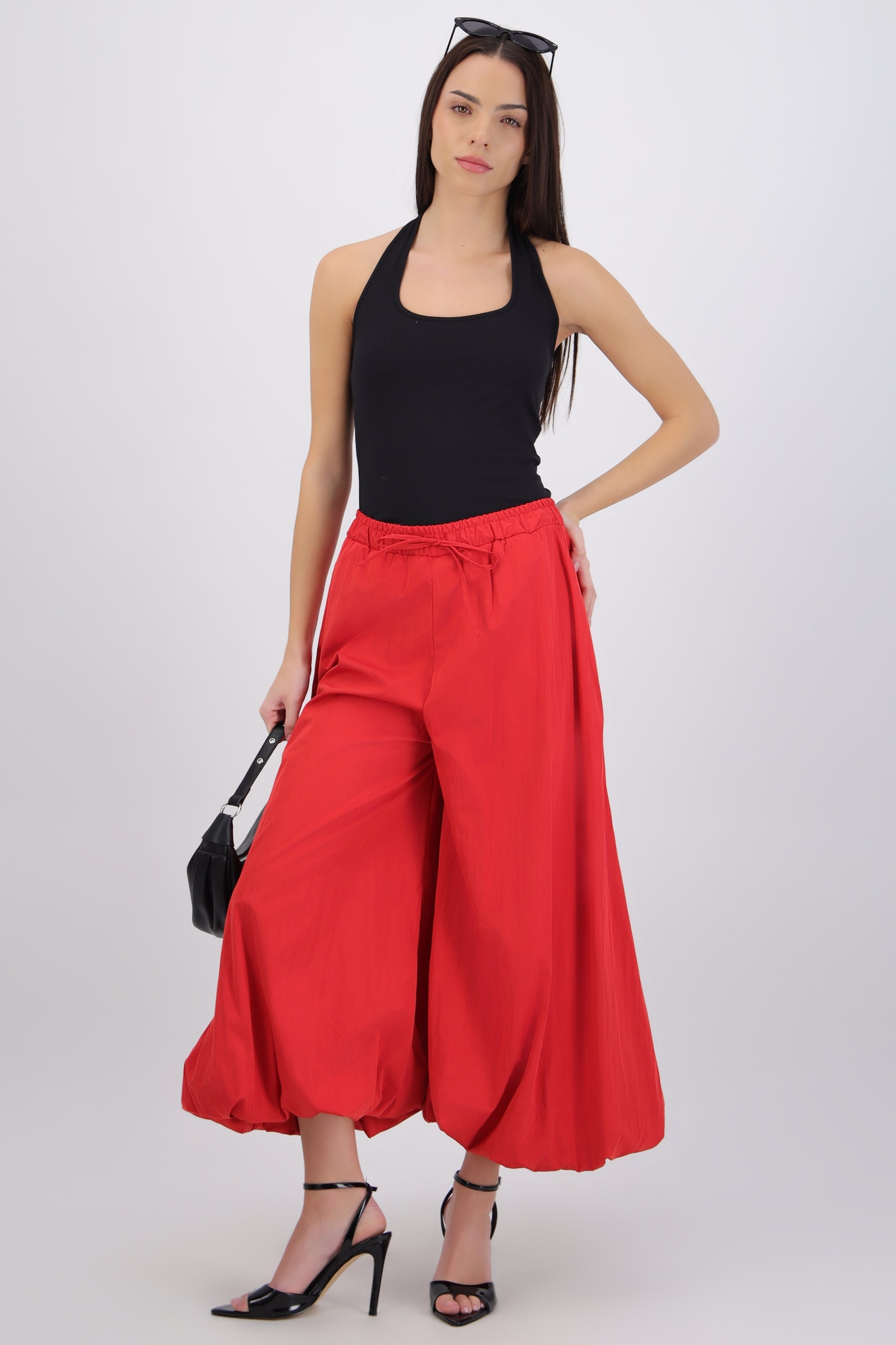 Pantalones globo detalle pretina ajustable