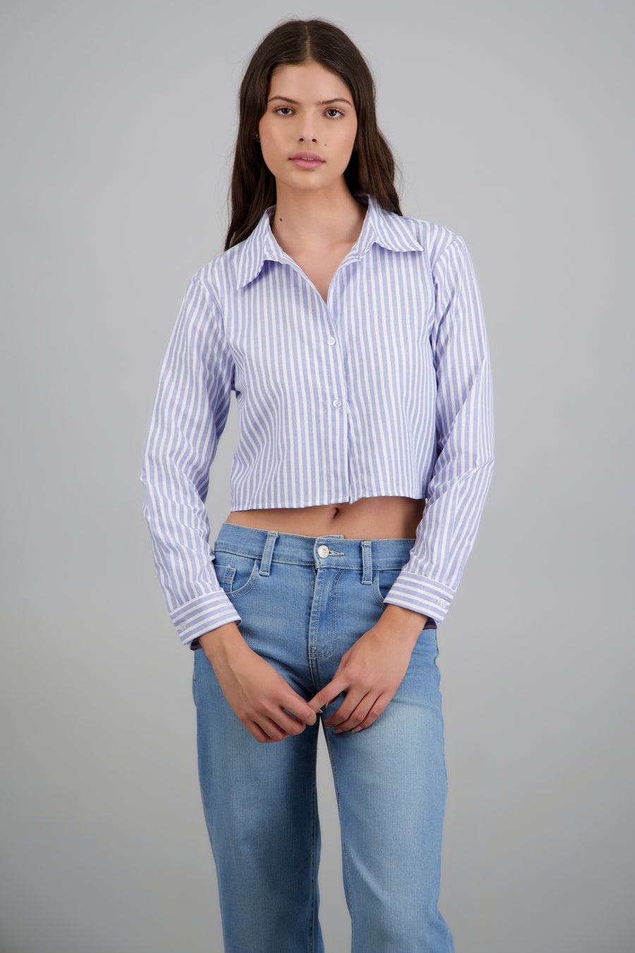Camisa corta rayada
