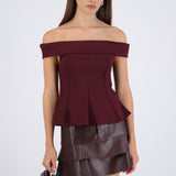 Top off shoulder peplum