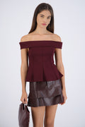 Top off shoulder peplum