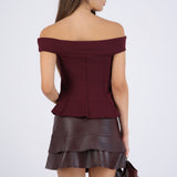 Top off shoulder peplum