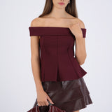 Top off shoulder peplum