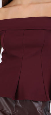 Top off shoulder peplum