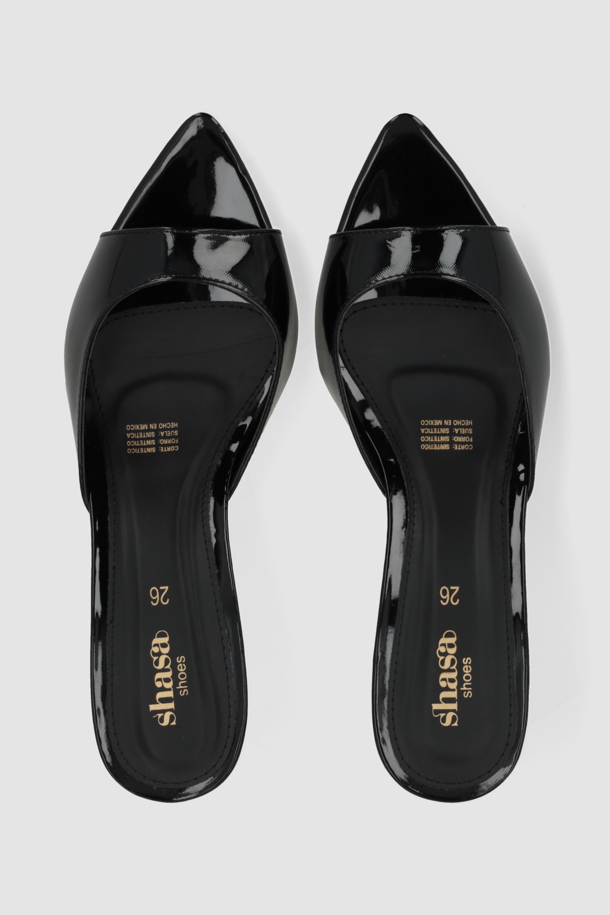 Tacon puntal kitten pep toe NEGRO