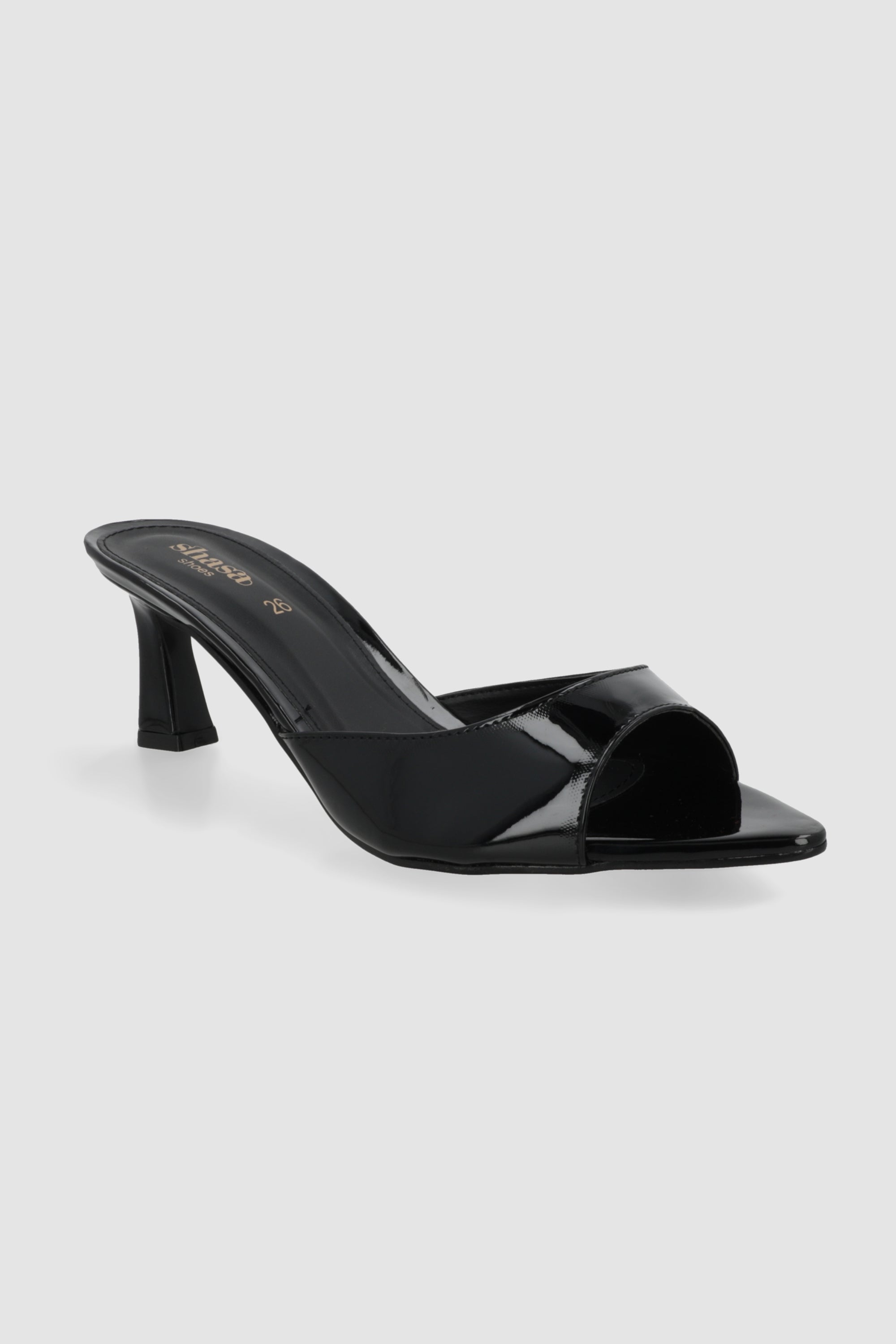 Tacon puntal kitten pep toe NEGRO