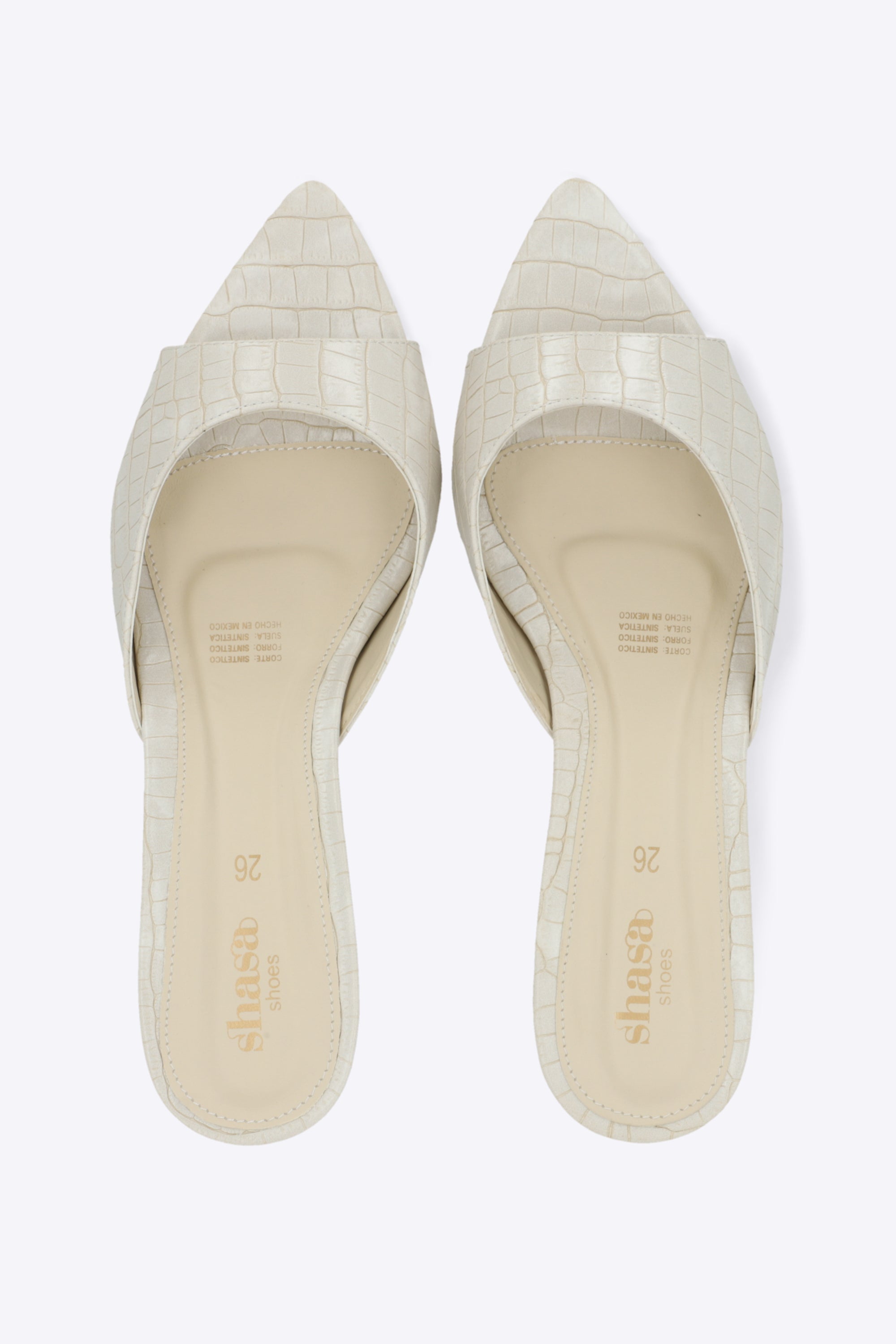 Tacón puntal kitten pep toe croco