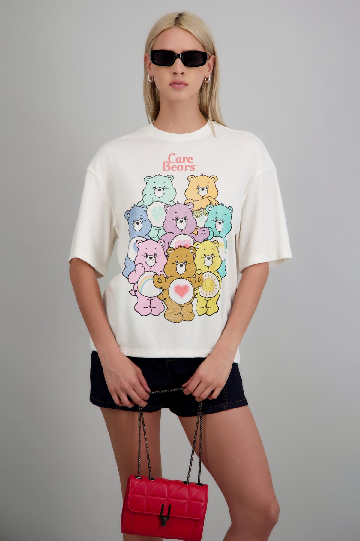Playera over ositos cariñositos BLANCO