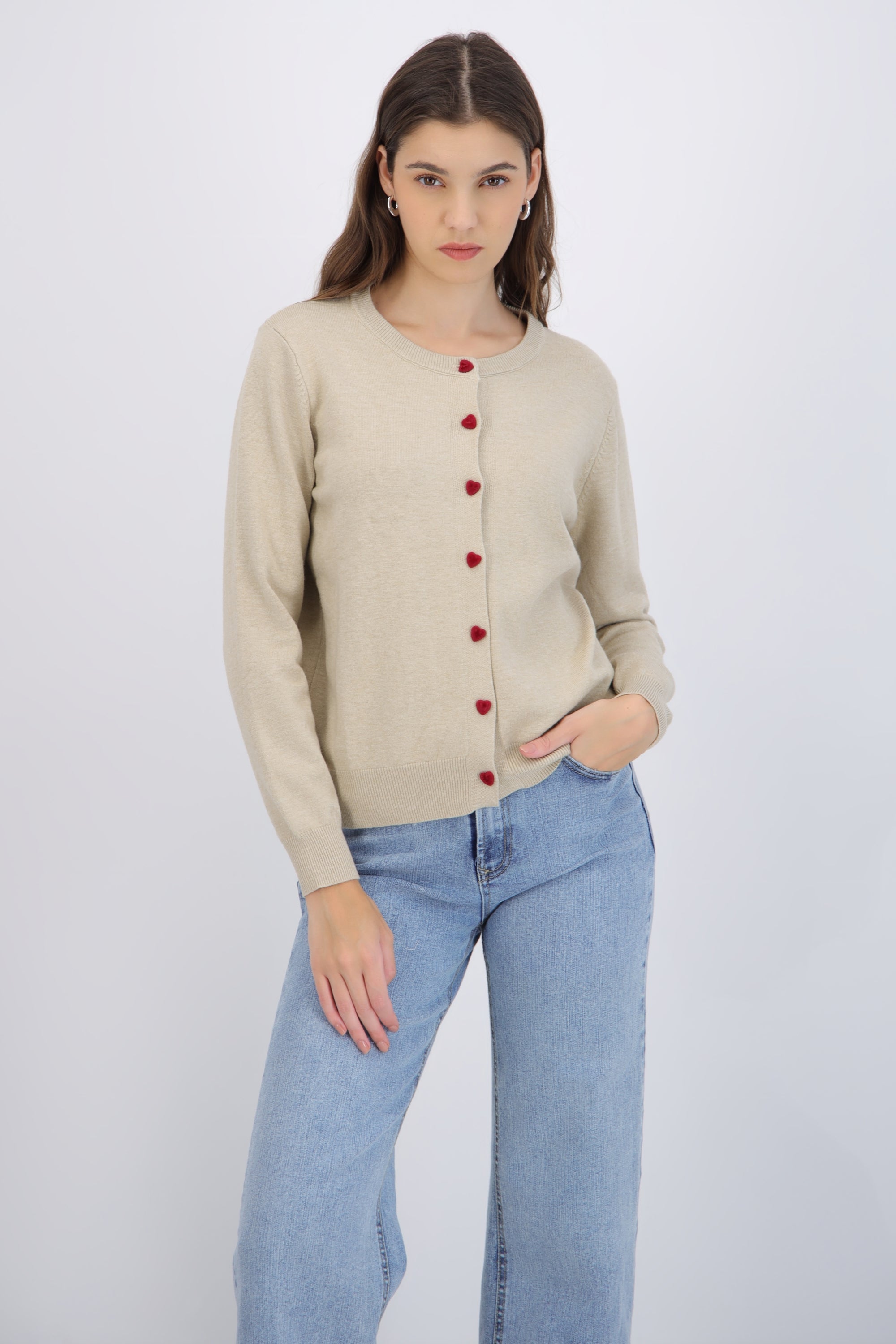 Cardigan botones de corazón