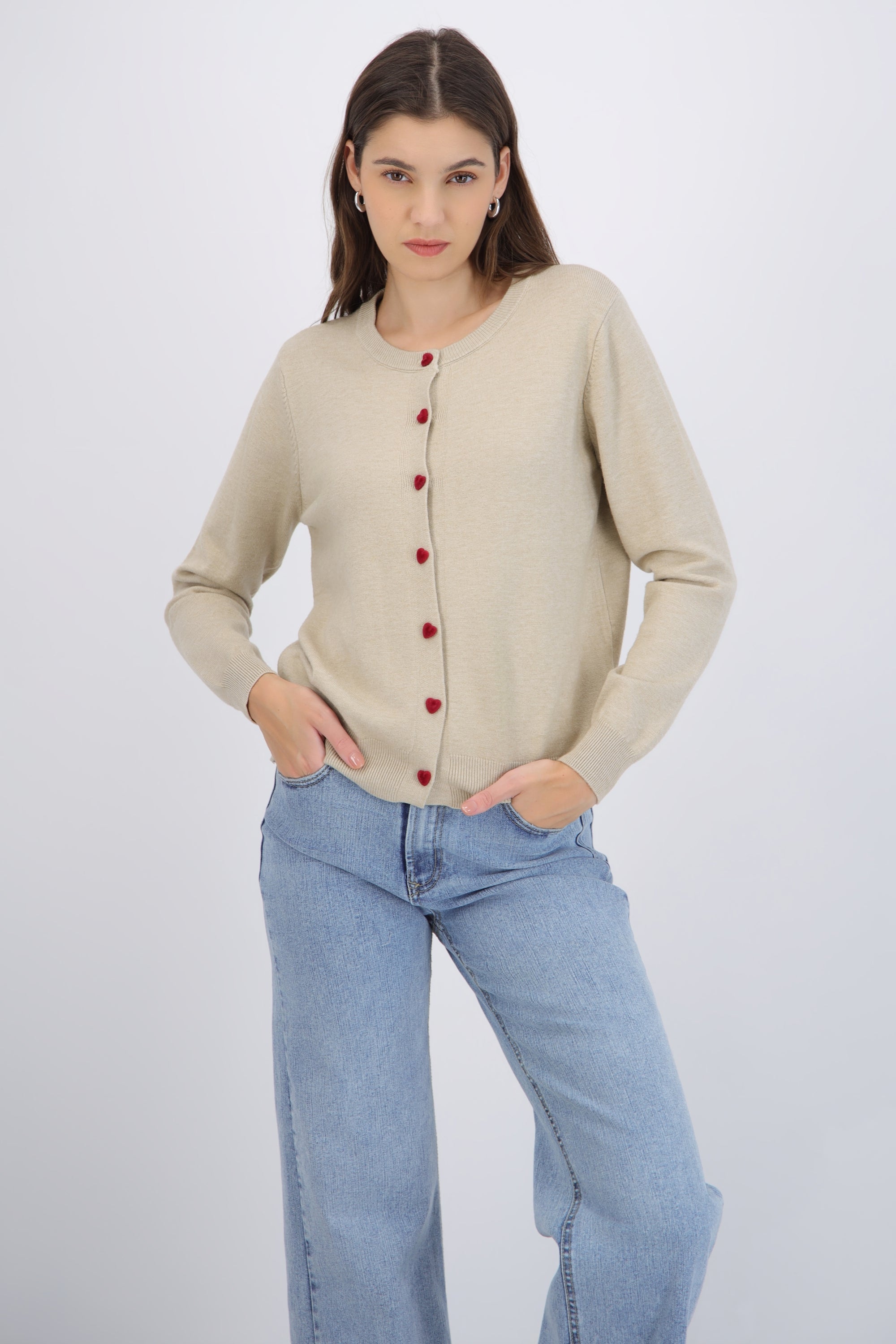 Cardigan botones de corazón