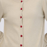 Cardigan botones de corazón