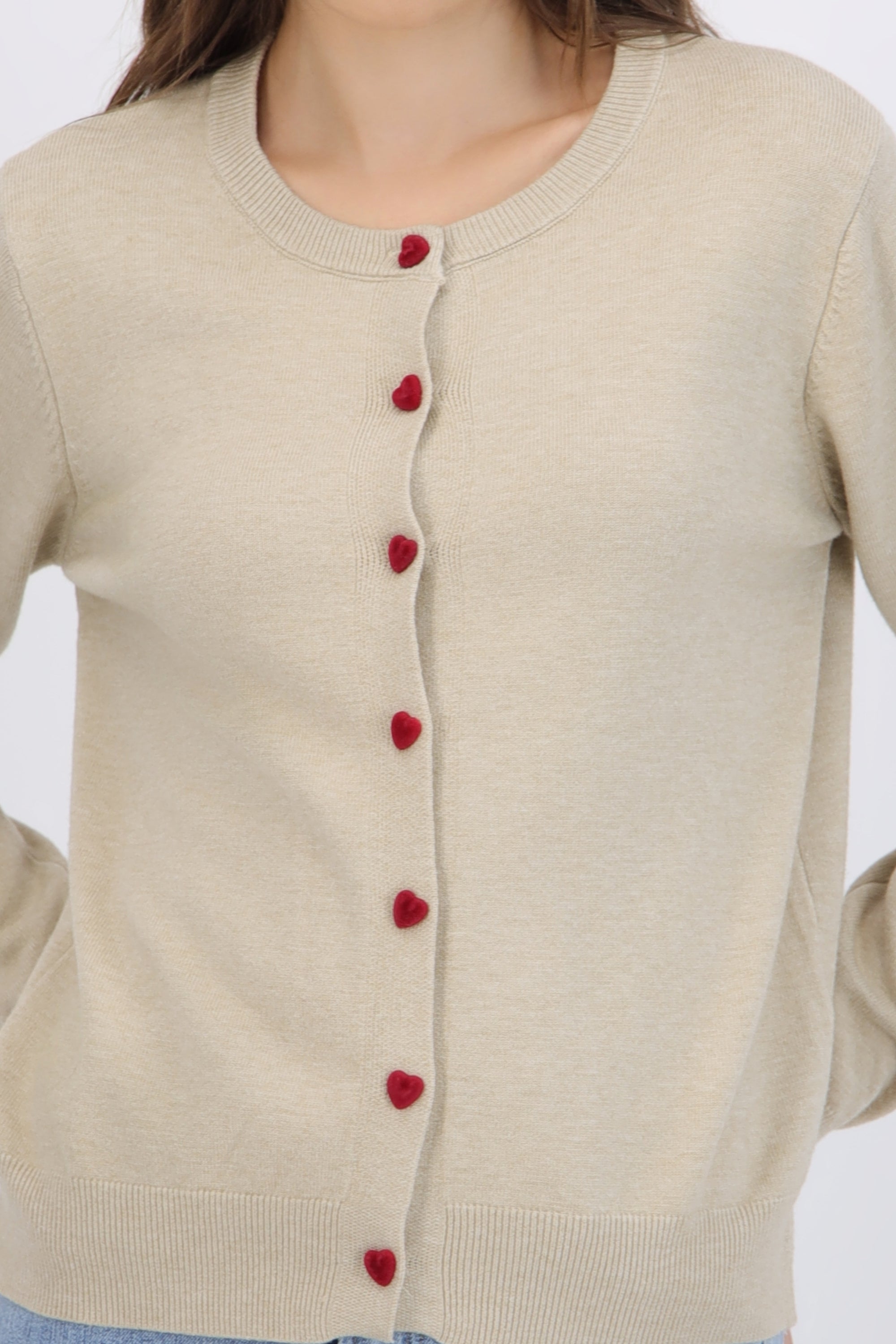 Cardigan botones de corazón