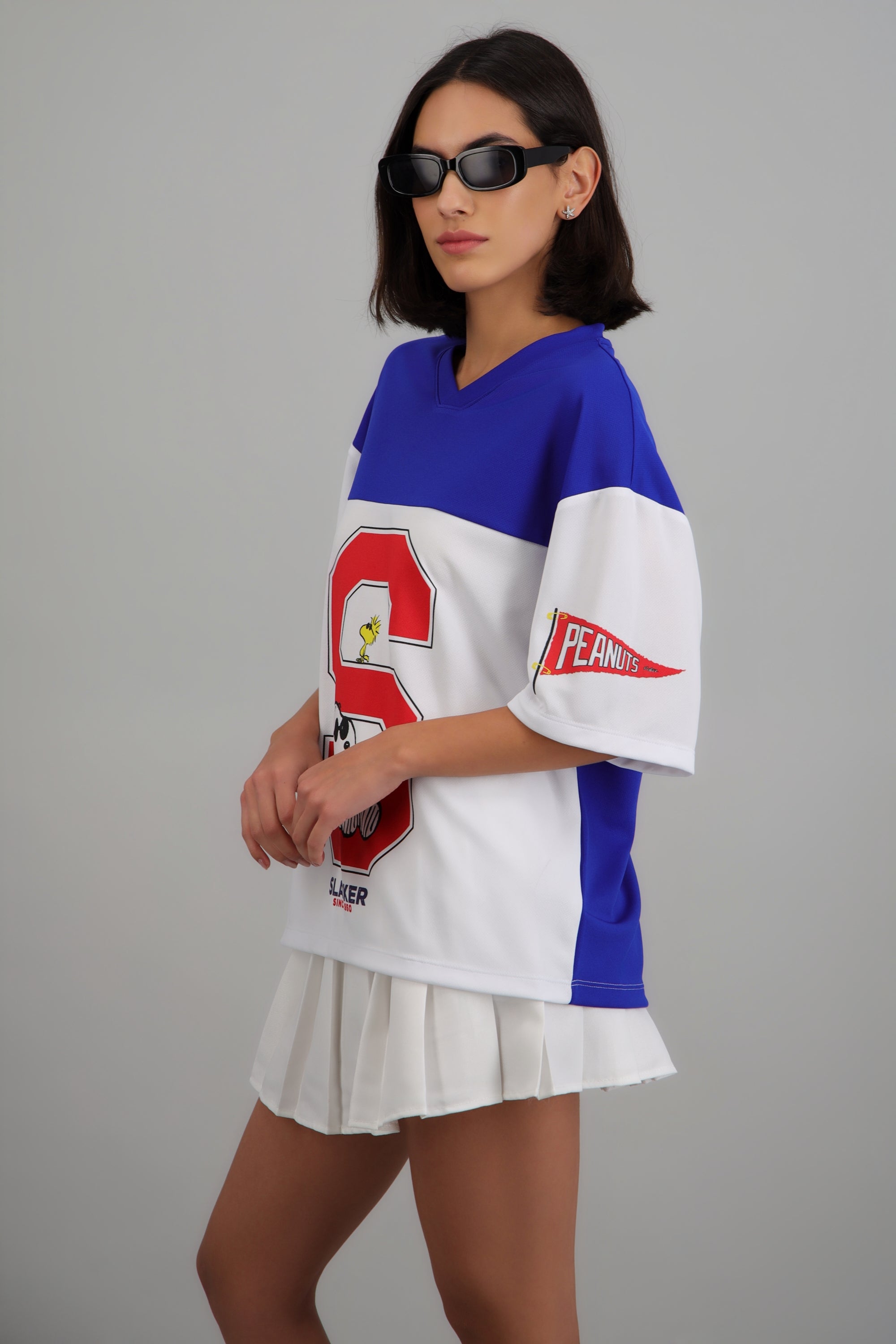 Playera deportiva Snoopy Contraste AZUL COMBO